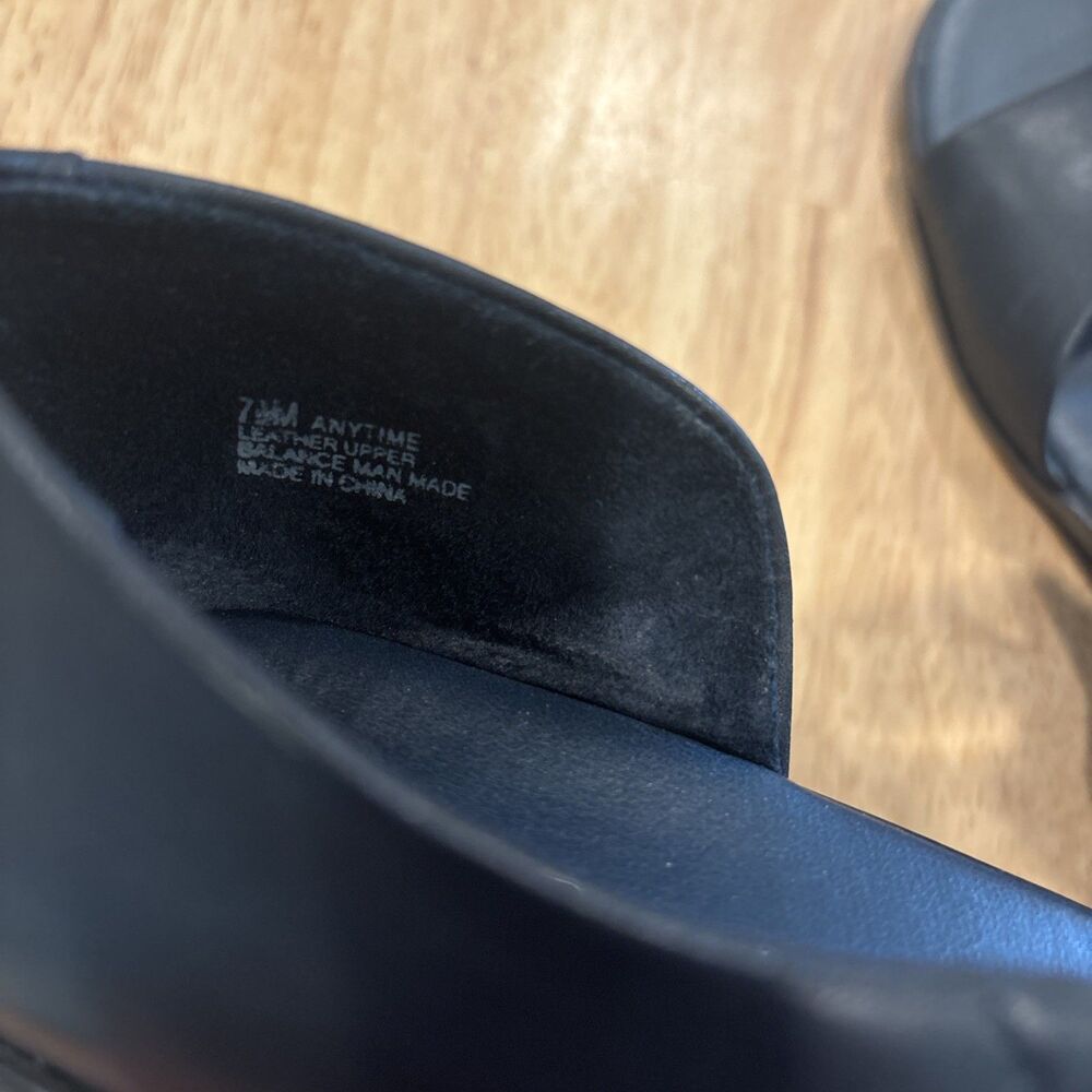 Hush Puppies Navy Leather Cross-Strap Sandals - Picture 10 of 10